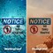 Signmission No Thru Traffic Sign, Vinyl Decal, 5in W x 3.5in L, 2PK OS-2PACK-NS-D-35-L-16199 - alternate 2